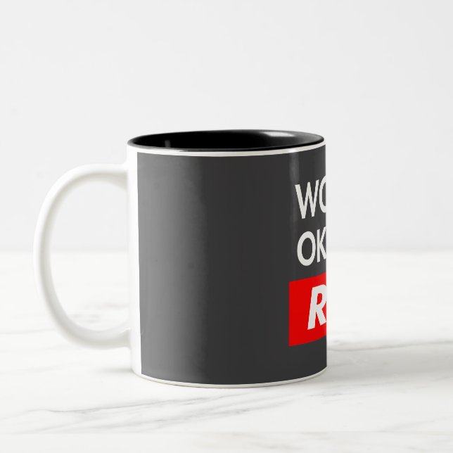 Worlds okayest Rey Two-Tone Coffee Mug (Left)