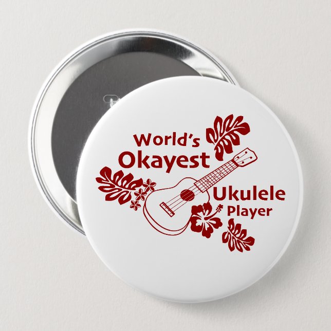 World's Okayest - Rust 4 Inch Round Button (Front & Back)