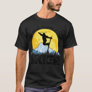 Worlds Okayest Skier Retro Vintage Ski Lover Skiin T-Shirt