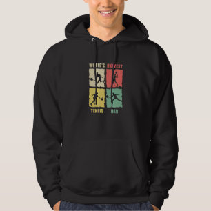 Worlds Okayest Tennis Dad Tennis Rackets Tennis Pl Hoodie