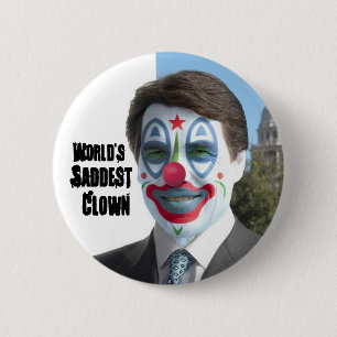 World's Saddest Clown, No to Perry in '12 2 Inch Round Button