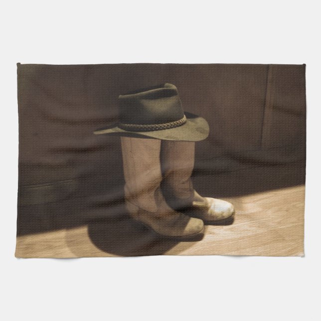 World's Shortest Cowboy Kitchen Towel (Horizontal)