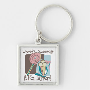 World's Sweetest Big Sister Keychain