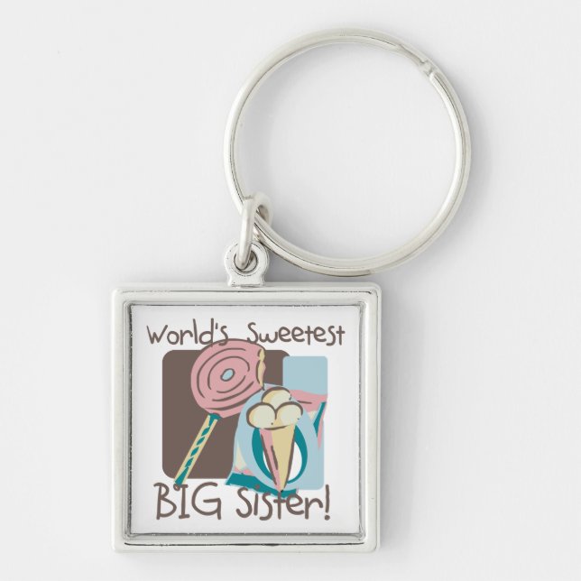 World's Sweetest Big Sister Keychain (Front)