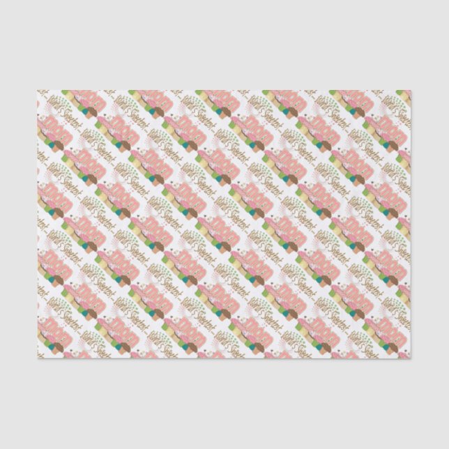 World's Sweetest Mom Cupcake Edition Pattern Tissue Paper (Front)