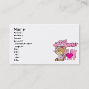 worlds sweetest mom teddy bear design calling card