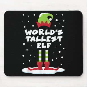 World's Tallest Elf Matching Group Family Holiday Mouse Pad