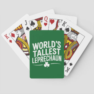 World's Tallest Leprechaun St. Patrick's Day Playing Cards