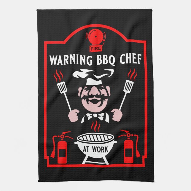 World's Worst BBQ Cook Kitchen Towel (Vertical)