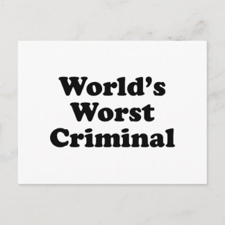 World's Worst Criminal Postcard