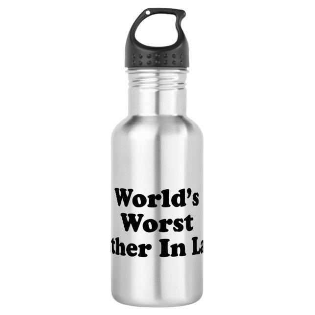World's Worst Father In Law 532 Ml Water Bottle (Front)