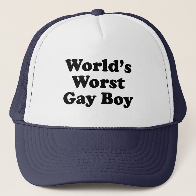 World's Worst Gay Boy Trucker Hat (Front)