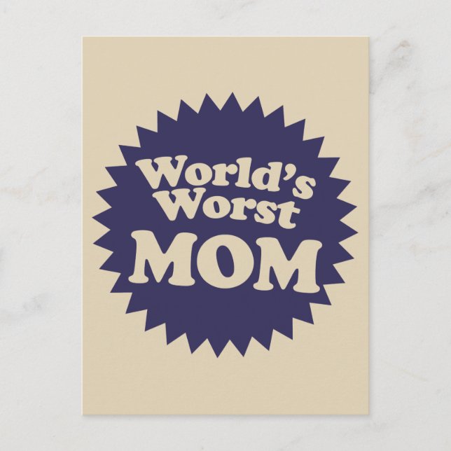 World's Worst Mom Postcard (Front)