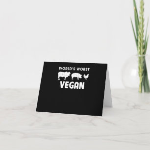 World's Worst Vegan Meat BBQ Cow Card