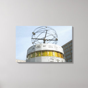 Worldtime Clock in Berlin Canvas Print