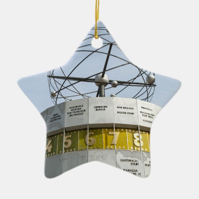 Worldtime Clock in Berlin Ceramic Ornament (Front)