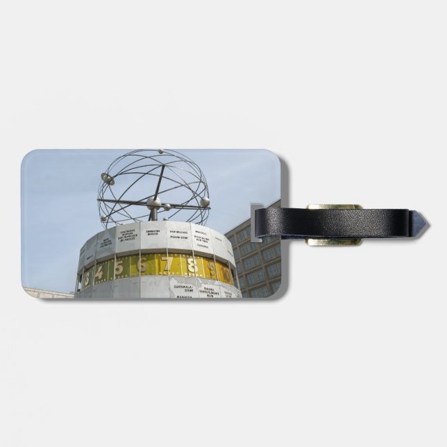 Worldtime Clock in Berlin Luggage Tag (Back Horizontal)