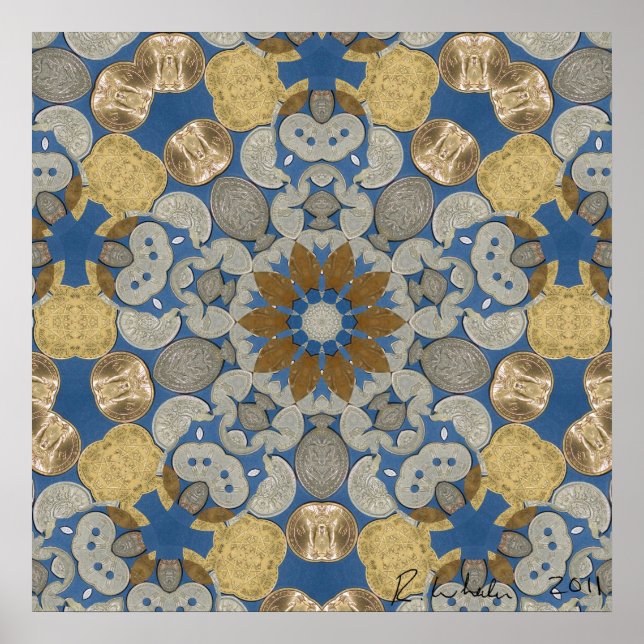 Worldwide coin star flower poster (Front)
