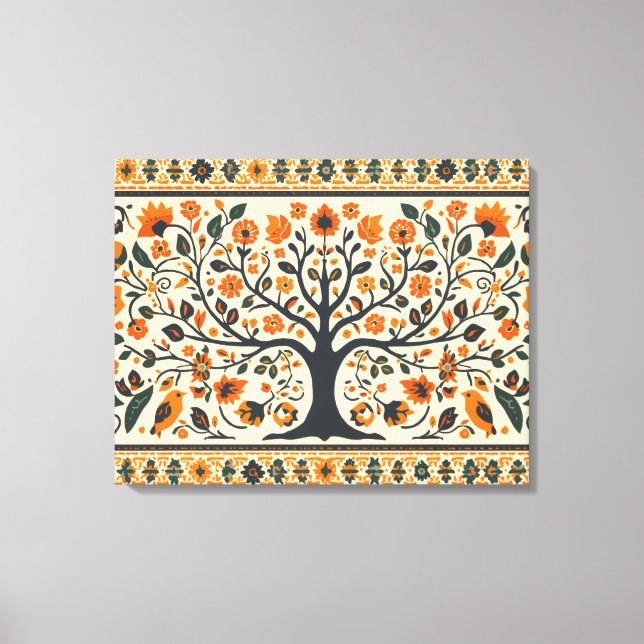 WorldWide Famous Madhubani Art Canvas Print (Front)