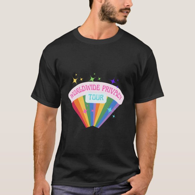Worldwide Leave Alone Looking Privacy Rights Tour T-Shirt (Front)