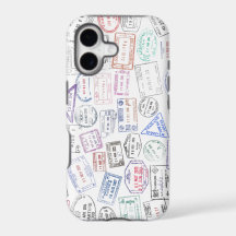 Worldwide passport stamps on a iPhone / iPad case