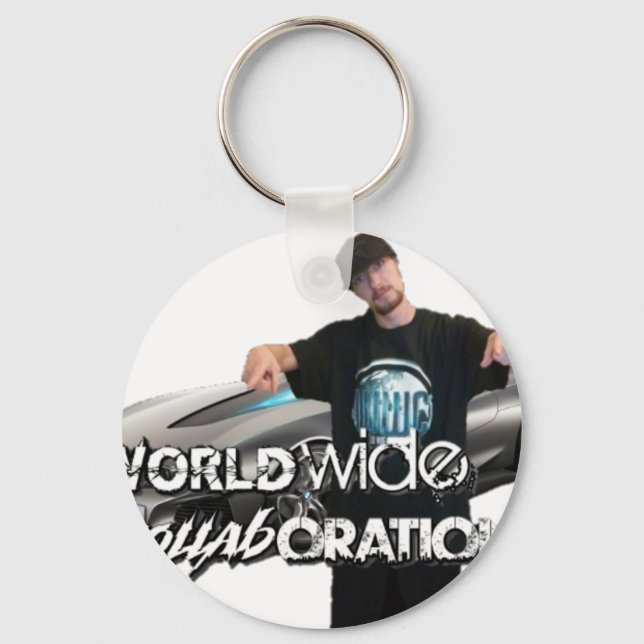 Worldwidecollabortion merchandise keychain (Front)