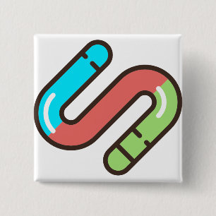 worm 2 inch square button