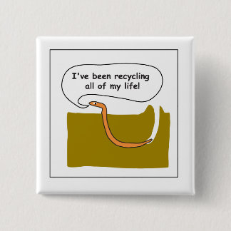 Worm 2 Inch Square Button