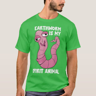 Worm Farmer Spirit Animal Compost Red Wiggler Worm T-Shirt