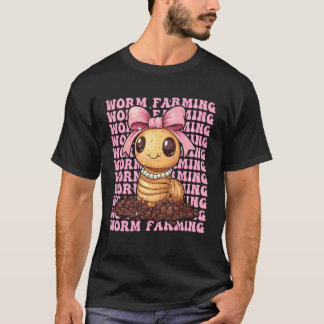 Worm Farming Vermiculture Worm Farmer Farm Girl Co T-Shirt