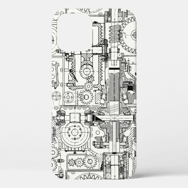 Worm Gears: Seamless Technical Machinery. Case-Mate iPhone Case (Back)