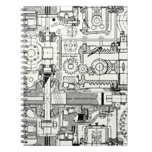 Worm Gears: Seamless Technical Machinery. Notebook