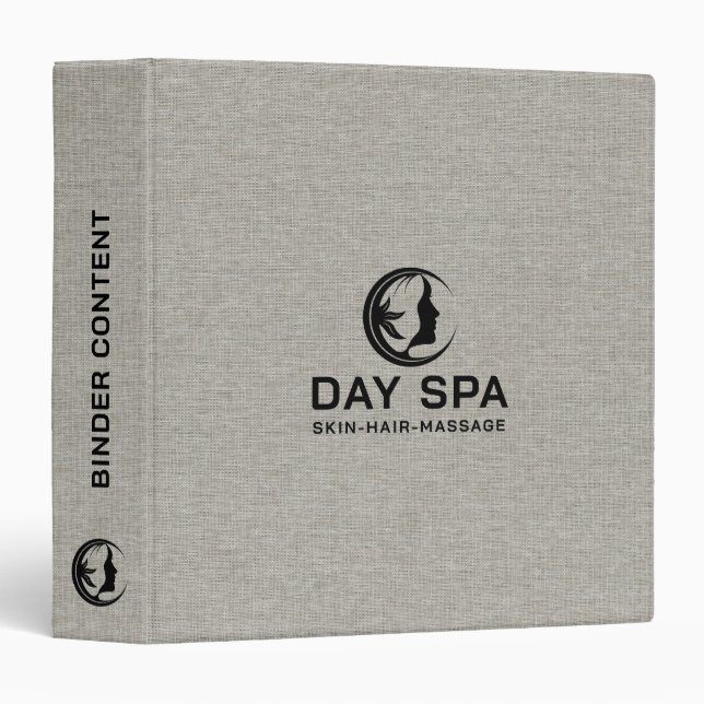 Worm Gray Linen Fabric Texture Binder (Front/Spine)