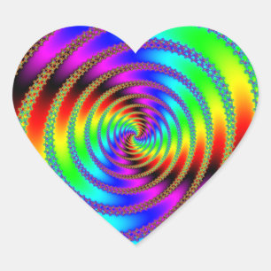 Worm Hole Heart Sticker