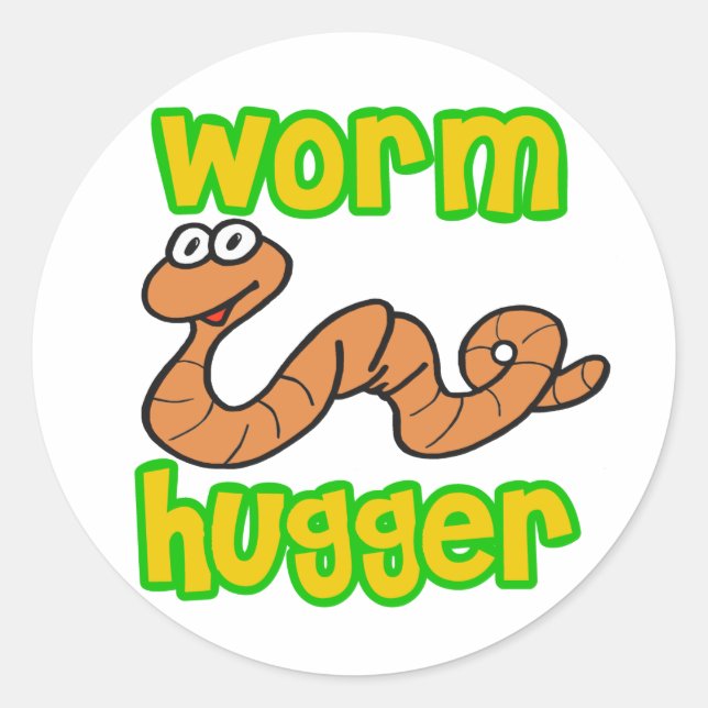 Worm Hugger Classic Round Sticker (Front)