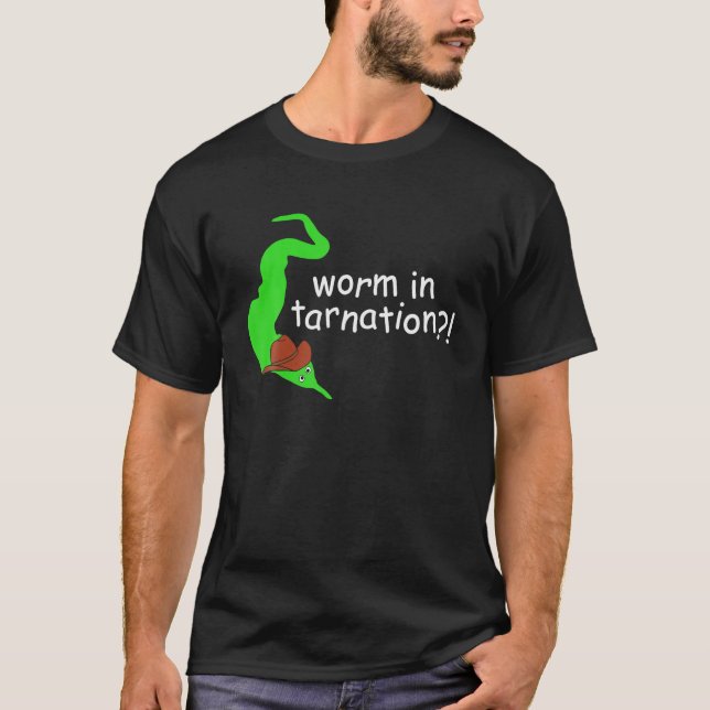 Worm In Tarnation Apparel T Shirt (Front)