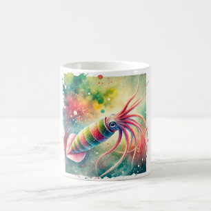 Worm Squid 170624AREF109 - Watercolor Coffee Mug