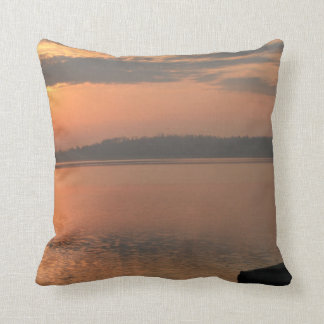worm sunset throw pillow