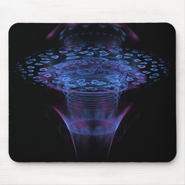 Wormhole Abstract Fractal Design Mouse Pad (Front)