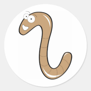 worms classic round sticker