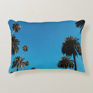 Worm's eye view of trees accent pillow