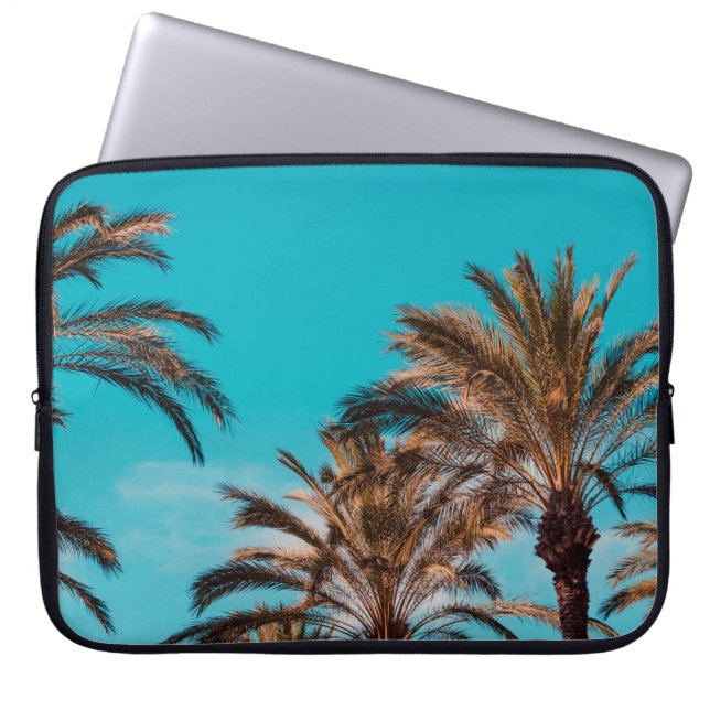 WORM'S EYE VIEW PHOTOGRAPHY OF BROWN TREES LAPTOP SLEEVE (Front)