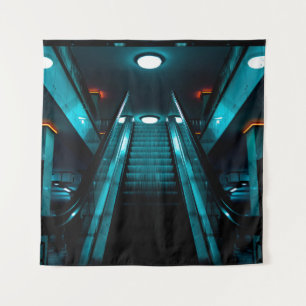 WORM'S EYE VIEW PHOTOGRAPHY OF GRAY BUILDING UNDER TAPESTRY