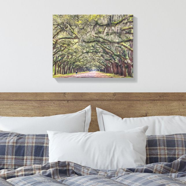 Wormsloe Savannah Canvas Wall Art 11x14 (Insitu(Bedroom))