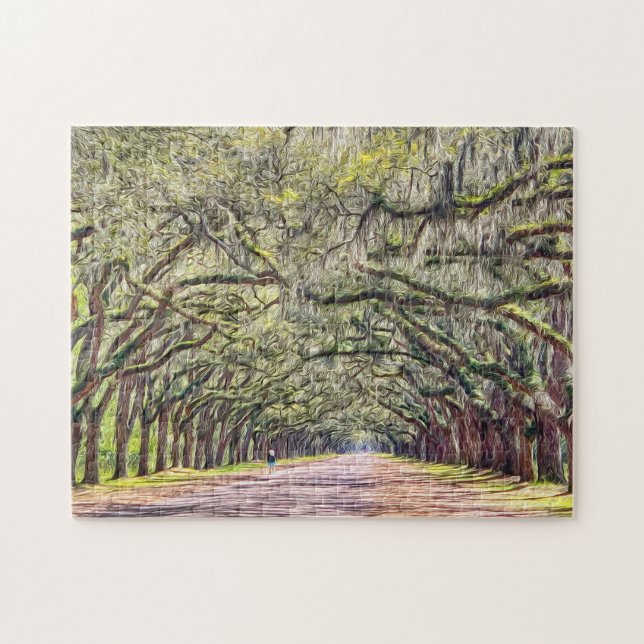 Wormsloe Savannah Oaks Challenger Souvenir Puzzle (Horizontal)