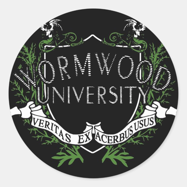 Wormwood University Classic Round Sticker (Front)