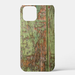 Worn and Weathered Green Barn Wood iPhone 12 Case