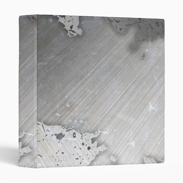Worn Brushed Metal (faux) Layout Binder (Front/Spine)