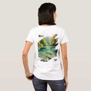 Worn Calm Fish in a Mountain Brook Nature Tee