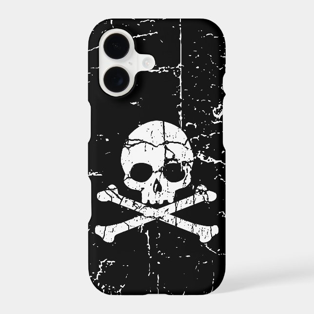 Worn Cracked Skull and Crossbones (Back)